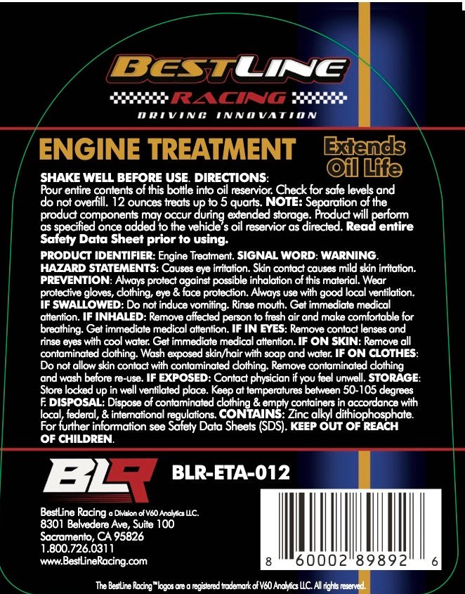 Buy BestLine Oil Treatment with Diamond Nano-Lube at $21.95, available on   – BestLine Racing, LLC
